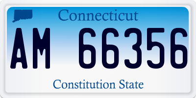 CT license plate AM66356