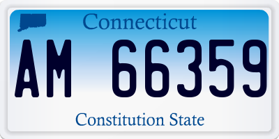 CT license plate AM66359