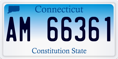 CT license plate AM66361