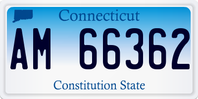 CT license plate AM66362