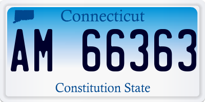 CT license plate AM66363