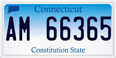 CT license plate AM66365
