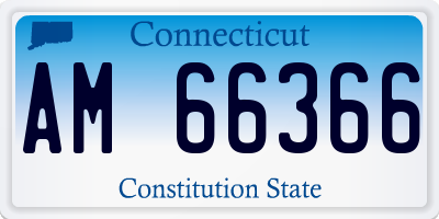 CT license plate AM66366