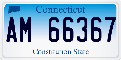 CT license plate AM66367