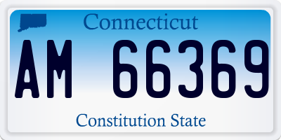 CT license plate AM66369