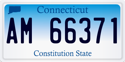 CT license plate AM66371