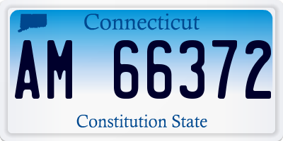 CT license plate AM66372