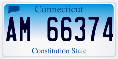 CT license plate AM66374