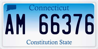 CT license plate AM66376