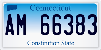 CT license plate AM66383