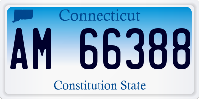 CT license plate AM66388