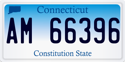 CT license plate AM66396