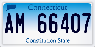 CT license plate AM66407