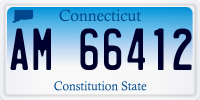 CT license plate AM66412