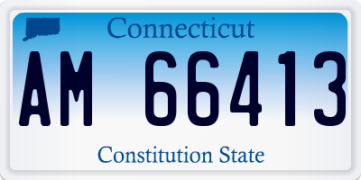 CT license plate AM66413