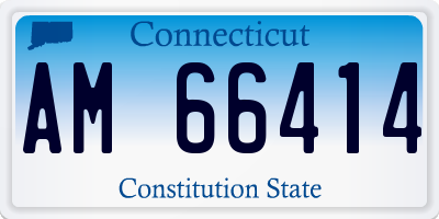 CT license plate AM66414