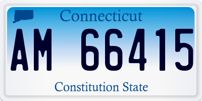 CT license plate AM66415