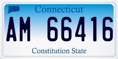 CT license plate AM66416