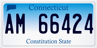 CT license plate AM66424