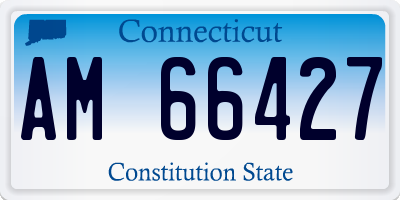 CT license plate AM66427