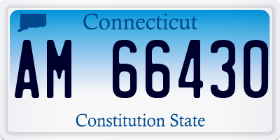 CT license plate AM66430