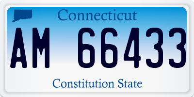 CT license plate AM66433