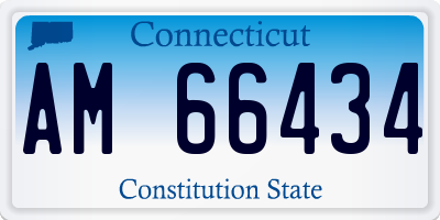 CT license plate AM66434
