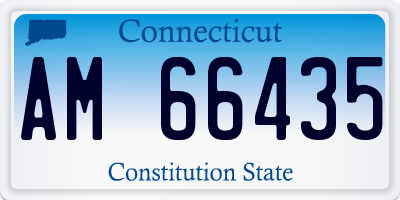 CT license plate AM66435