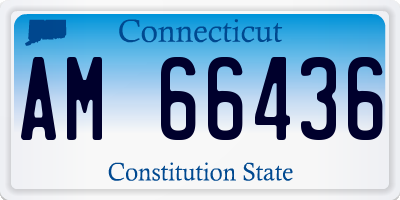 CT license plate AM66436