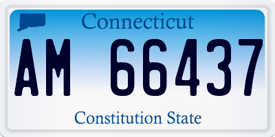 CT license plate AM66437