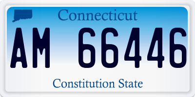 CT license plate AM66446