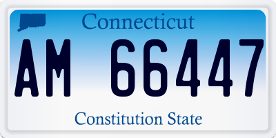 CT license plate AM66447