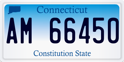 CT license plate AM66450