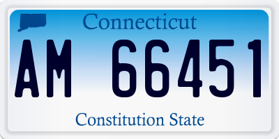 CT license plate AM66451