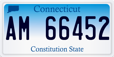 CT license plate AM66452