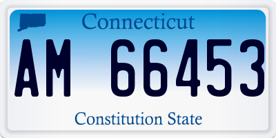 CT license plate AM66453