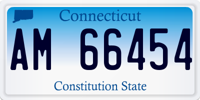 CT license plate AM66454
