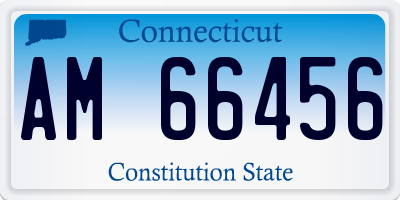 CT license plate AM66456