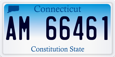 CT license plate AM66461