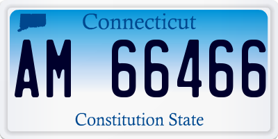 CT license plate AM66466