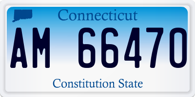 CT license plate AM66470