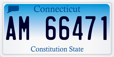 CT license plate AM66471