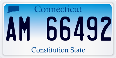 CT license plate AM66492