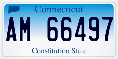 CT license plate AM66497