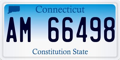 CT license plate AM66498