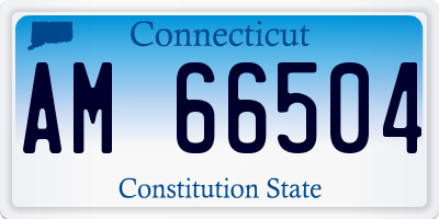 CT license plate AM66504