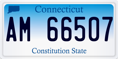 CT license plate AM66507