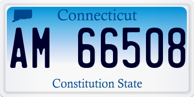 CT license plate AM66508