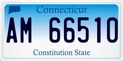 CT license plate AM66510