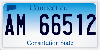 CT license plate AM66512